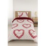 ETE HOMETEX TEK KİŞİLİK LÜX WELSOFT YORGAN SETİ LOVE BORDO 155X215CM 8696474231966